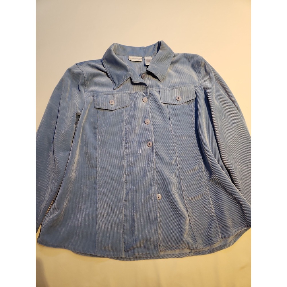 Drapers & Damon's Babyblue Corderoy Button Up Long Sleeve Shirt Size 1X